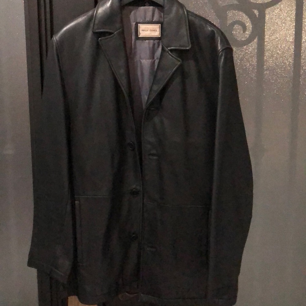 Reilly Olmes men’s 4-button leather jacket